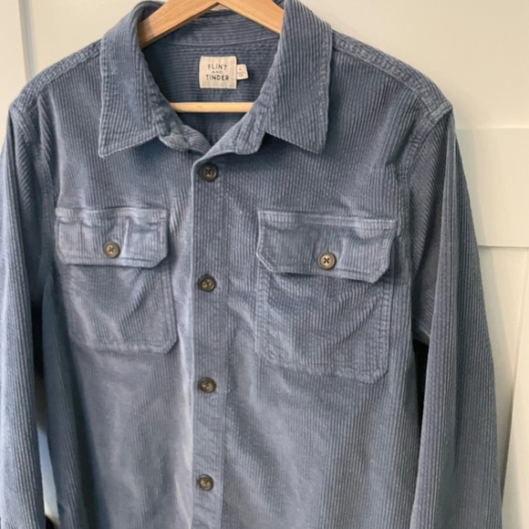 Flint and Tinder Corduroy Overshirt - Steel Blue - Medium - Picture 12 of 13
